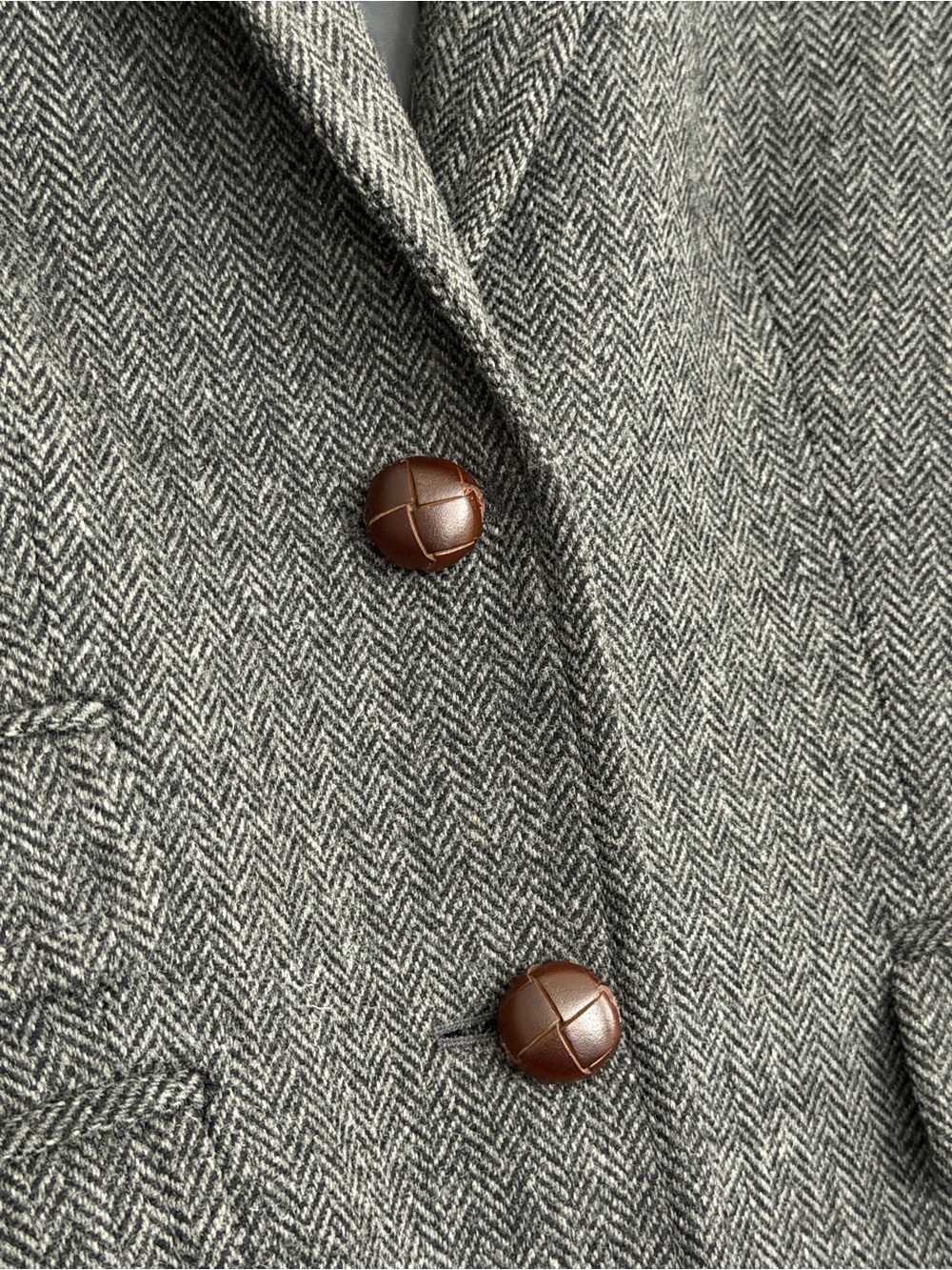 J. Crew 100% Wool Hack ing Blazer in Gray Herringbone Size 6 Preppy Academia - Picture 6 of 15